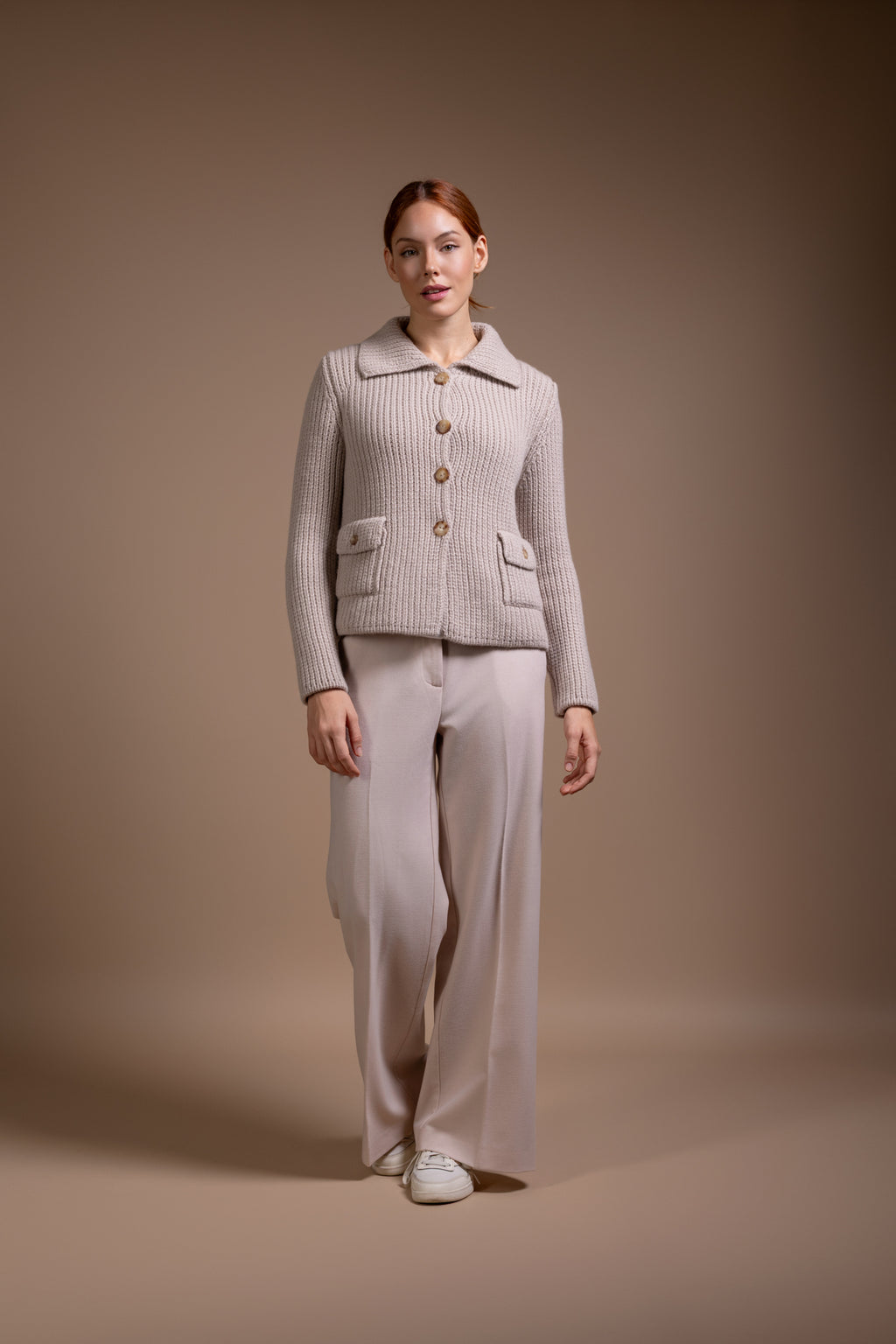 "Pesaro" classic buttoned jacket with patch pockets