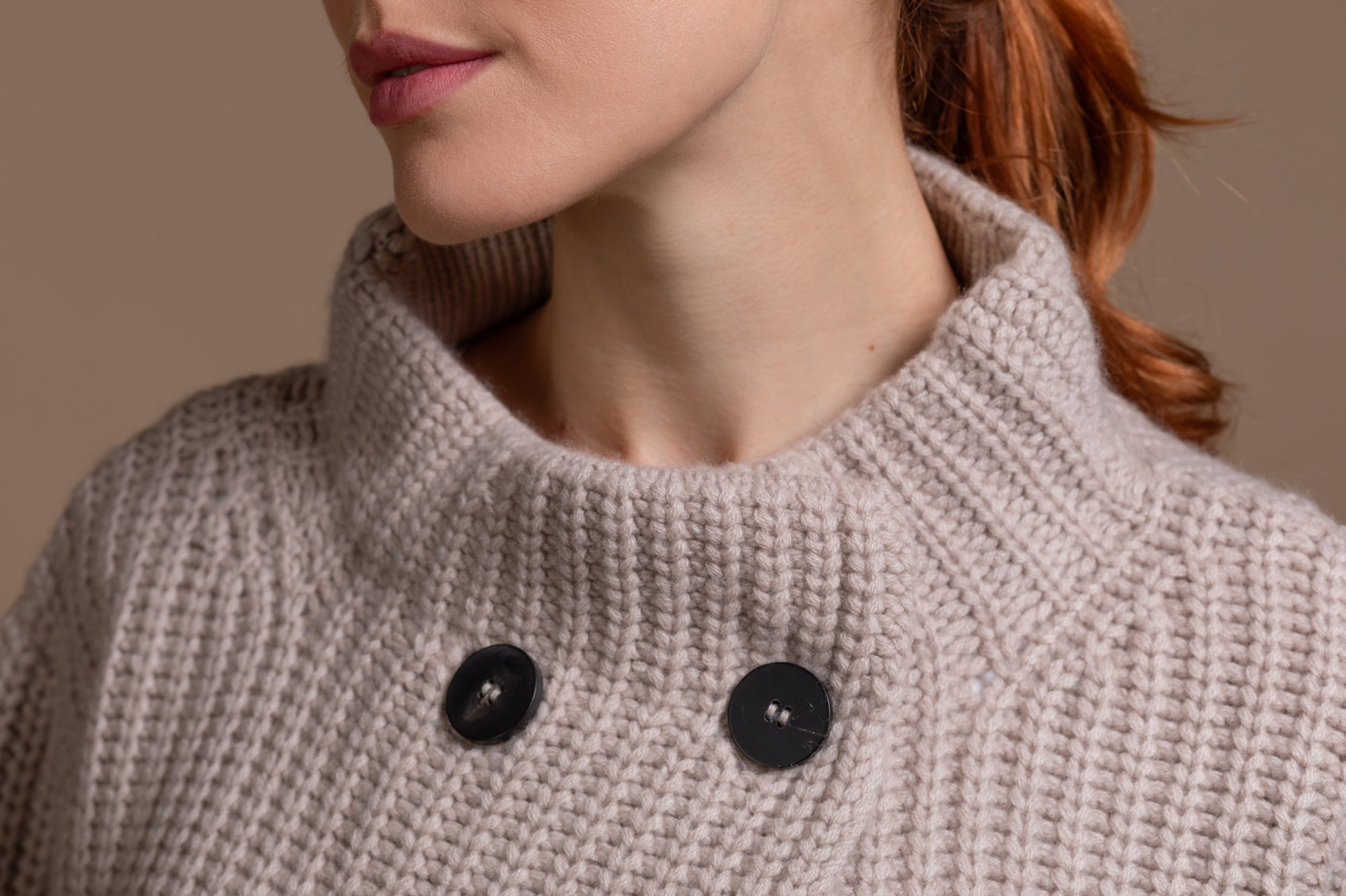 "Firenze" short jacket in full cardigan stich, 3/4 sleeve