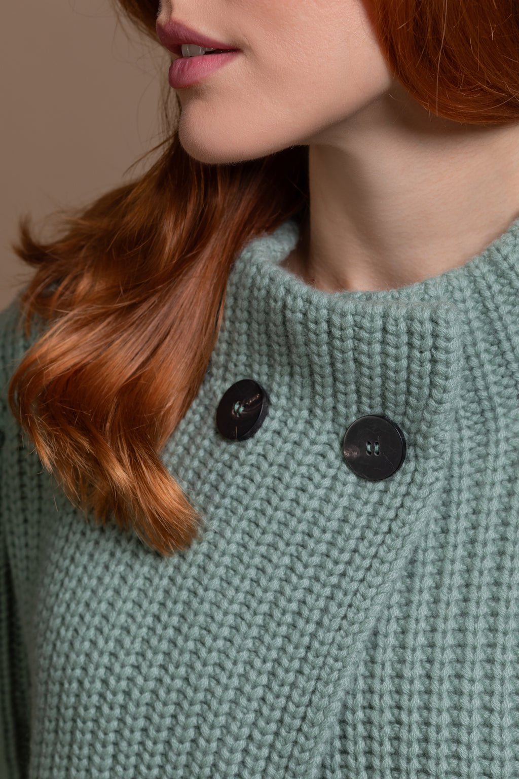 "Firenze" short jacket in full cardigan stich, 3/4 sleeve