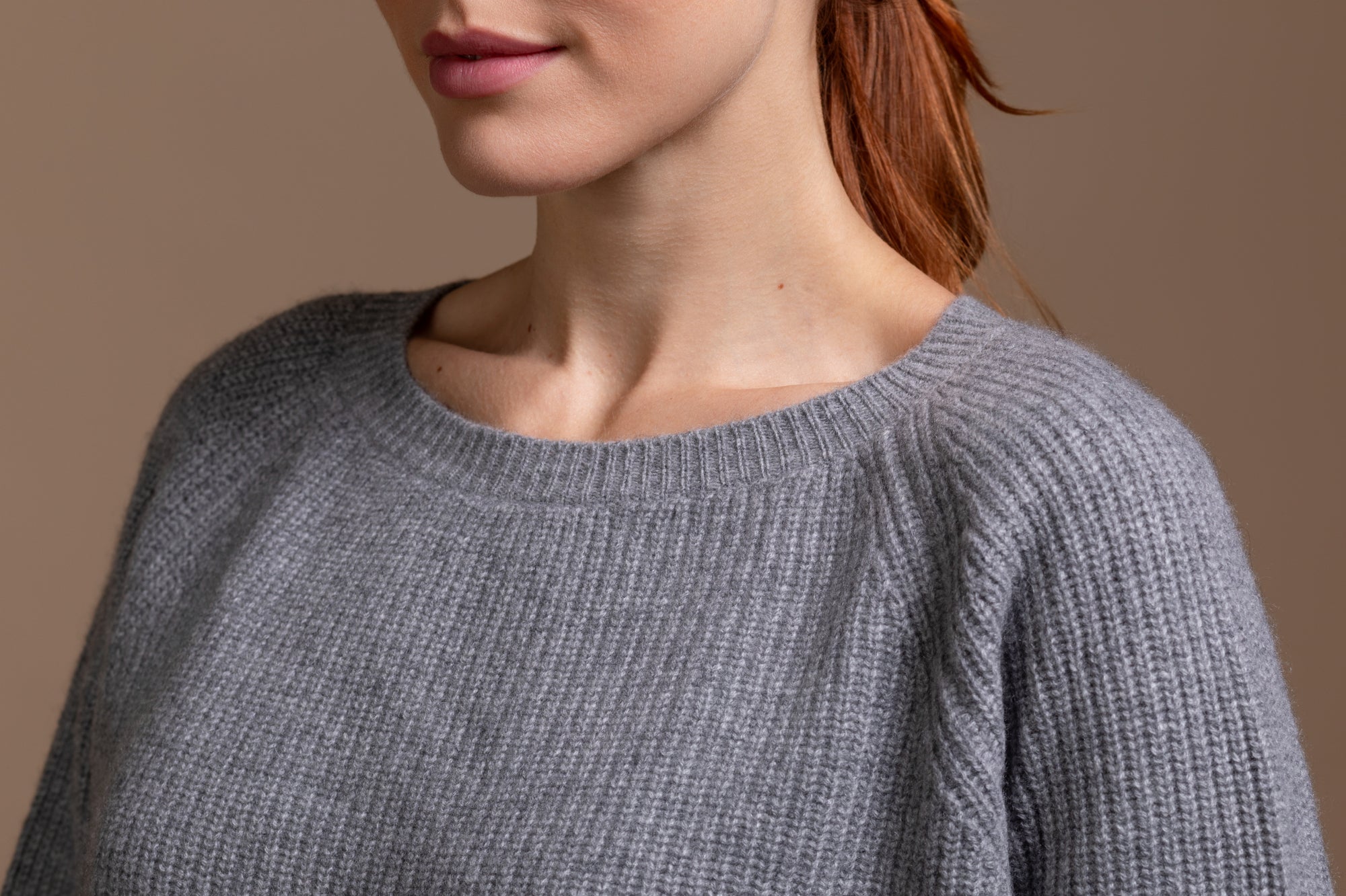 "Capri"crew neck with 3/4 sleeve, boxy style