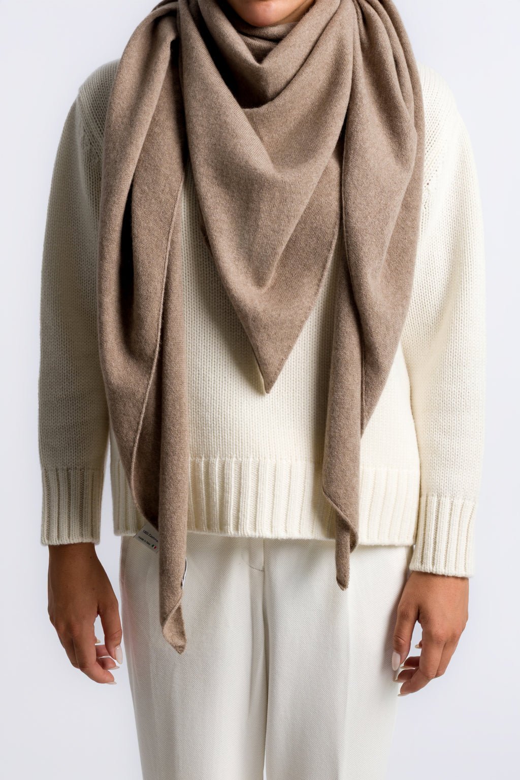 "Garda" big triangular plain and striped