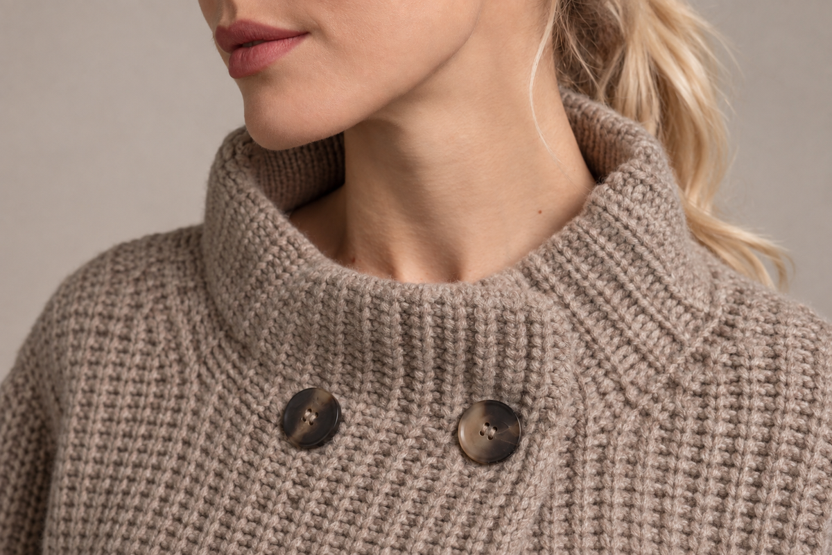 "Firenze" kurze Jacke in Perlfang mit 3/4 Ärmel