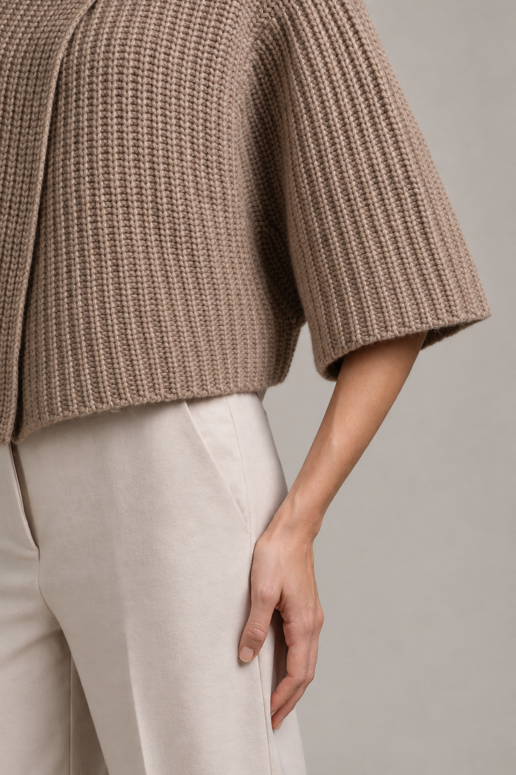 "Firenze" kurze Jacke in Perlfang mit 3/4 Ärmel